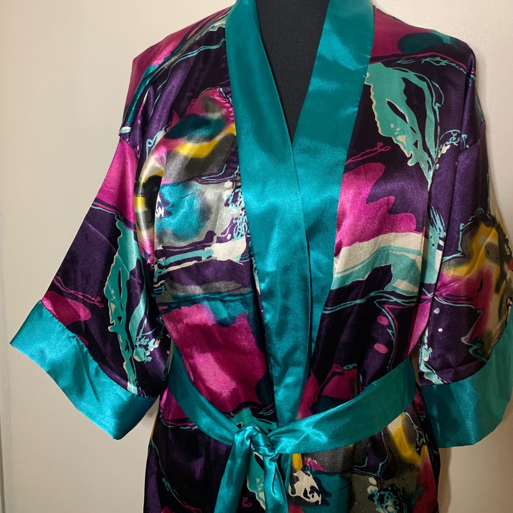 Midnight Velvet Robe and slip